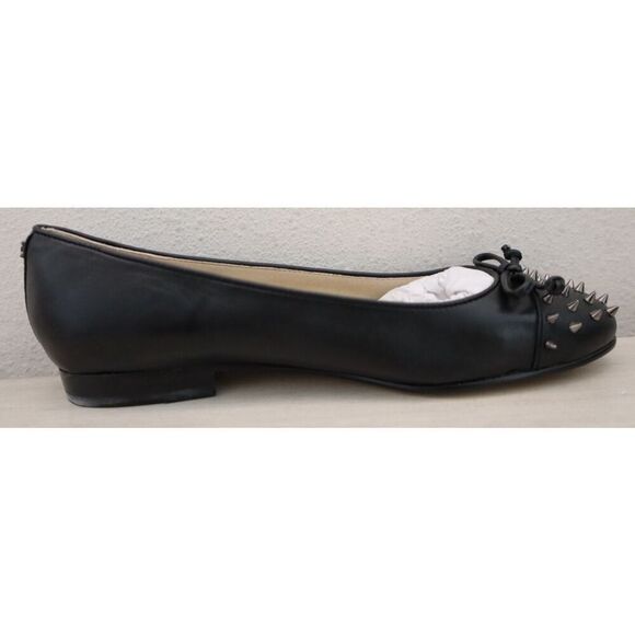 Sam Edelman G5897M3001 Womens Sz 7.5M Black Leather Studded Toe Mirna Flats - Picture 7 of 13
